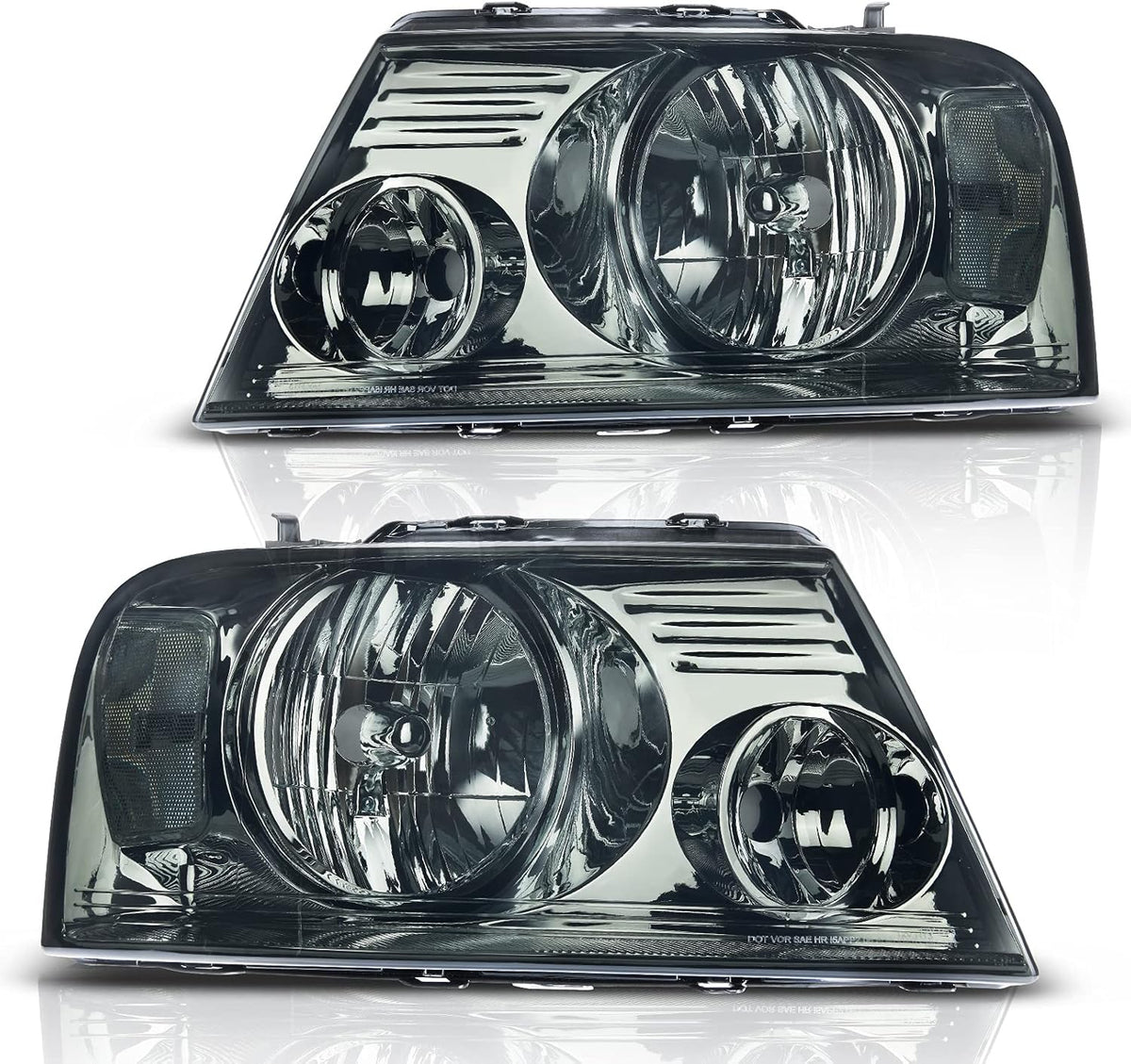 Chrome Housing Amber Reflector Headlight Assembly A999450