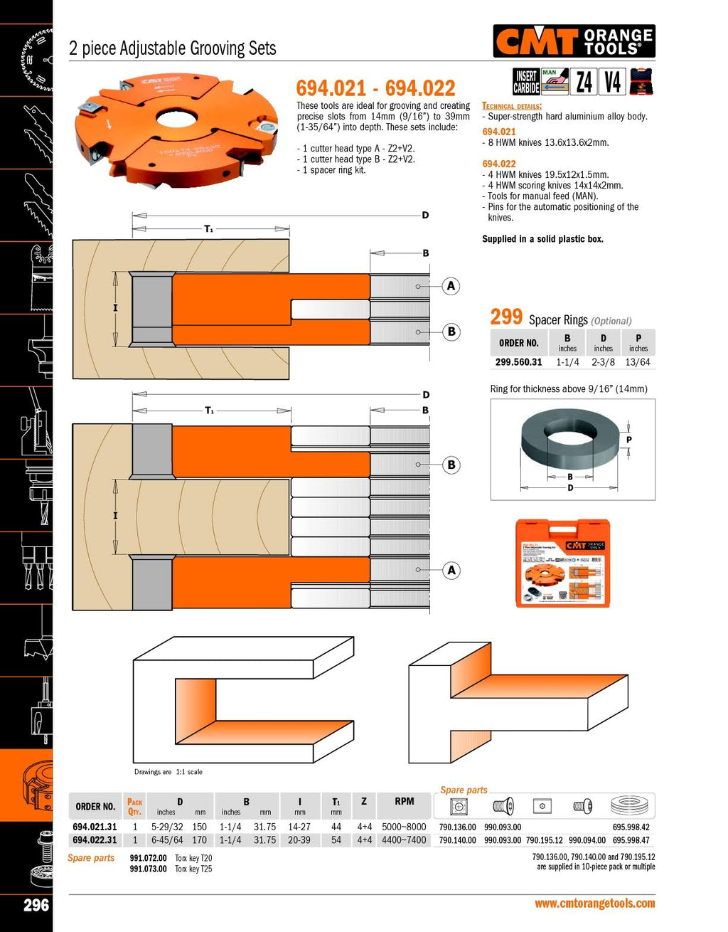 Two-Piece Adjustable Grooving Set O751