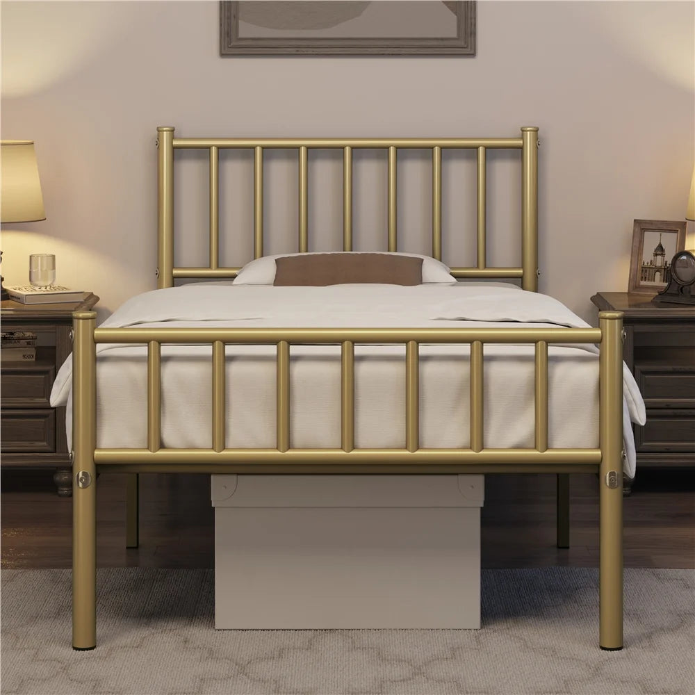 Black Full Metal Bed with Spindle Headboard and Footboard D569880