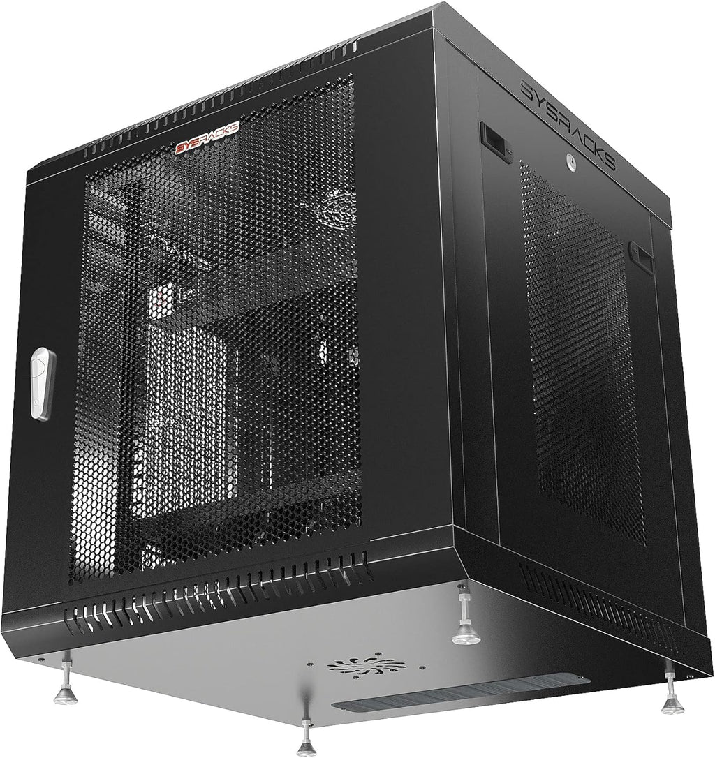 Locking Wall Mount Server Rack 12U with Casters and Shelf O236097