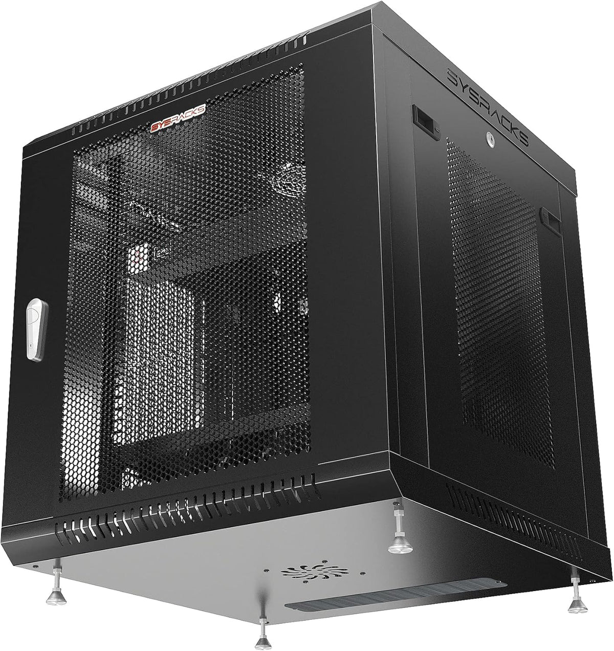 Locking Wall Mount Server Rack 12U with Casters and Shelf O236097