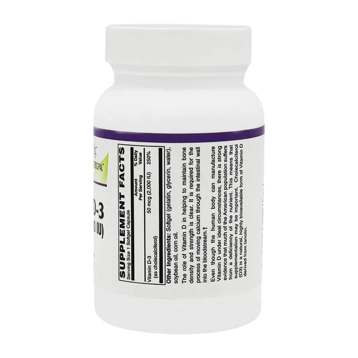 Vitamin D-3 50mcg Vegetarian Softgels 250 Count V39376