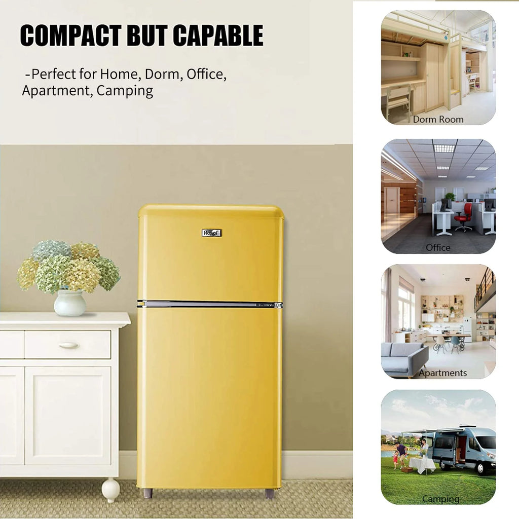 3.2 Cu ft Two Door Mini Fridge with Freezer O719
