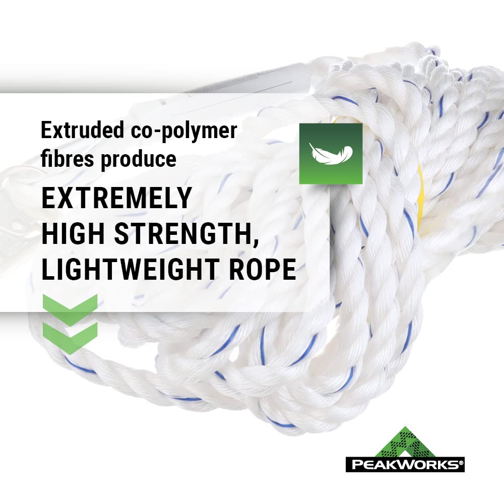 Galvanized Steel Snap Hook Safety Lifeline Rope Grab, 150 ft Vertical Cable O144226
