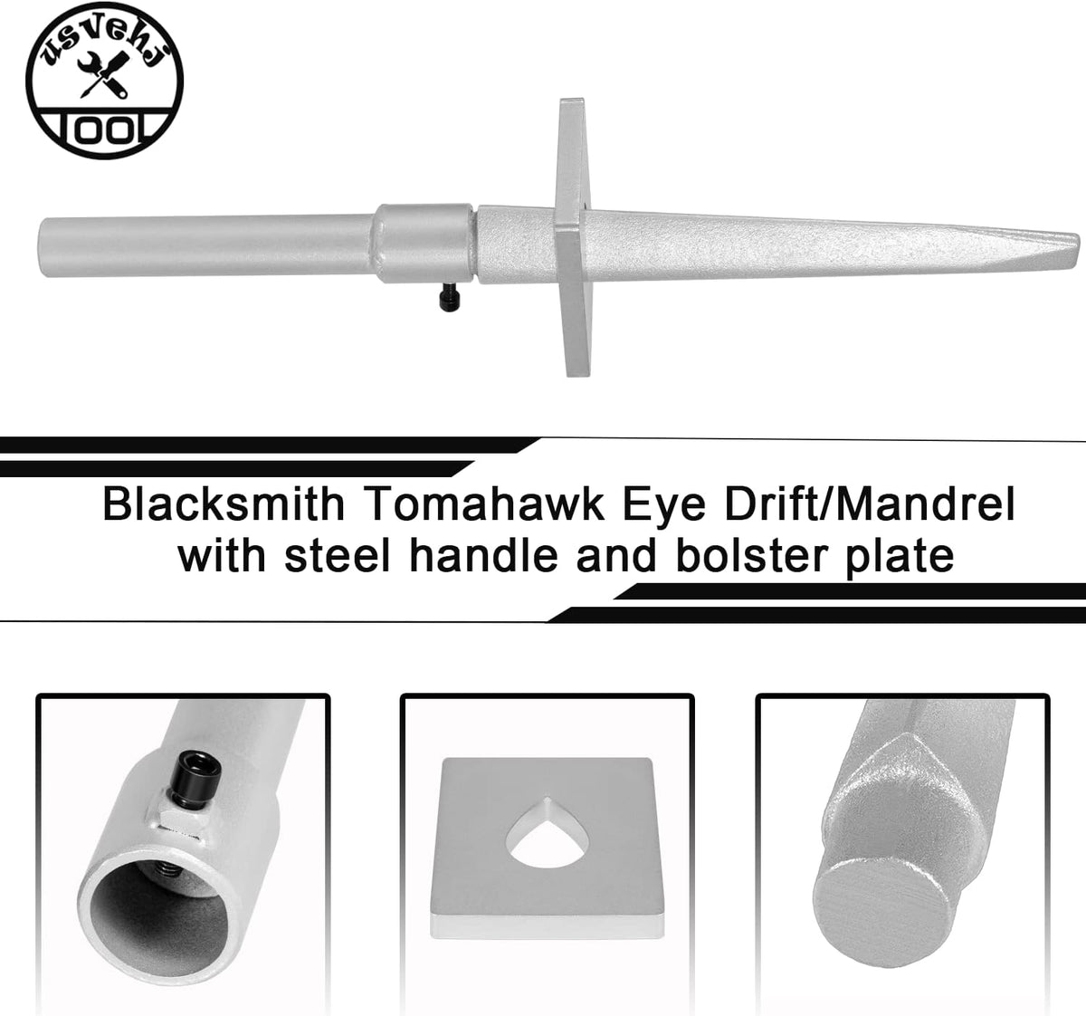Tomahawk Eye Drift/Mandrel with Steel Handle and Bolster Plate, Pack of 2 L6202