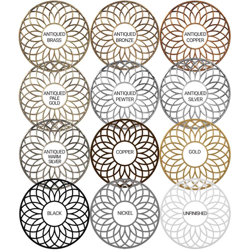 26x22OD x 9 1/2x22ID x 3/4x22P PVC Pierced Ceiling Medallion F930