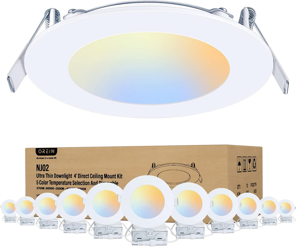LED Recessed Lighting 4 Inch Dimmable Canless Downlight with Junction Box E950465