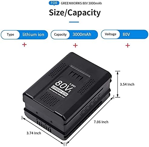 80V 3.0Ah Replacement Lithium Ion Battery Z937