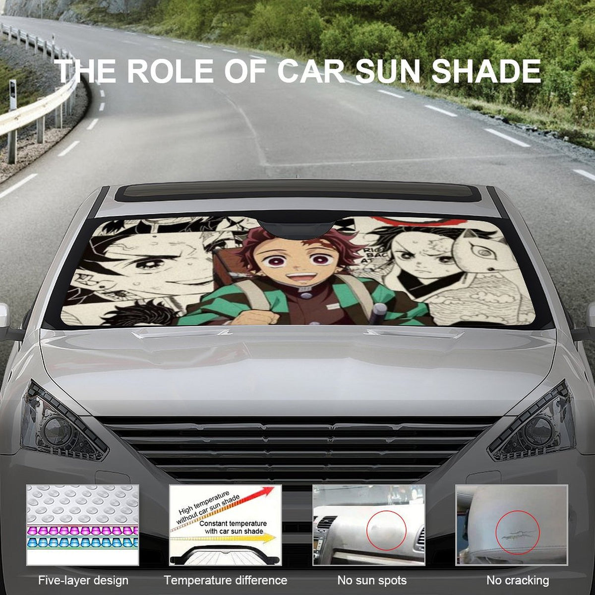 Foldable Reflective Car Windshield Sunshade K6993