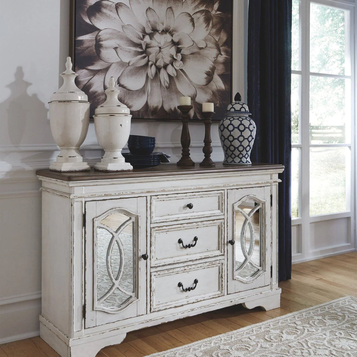 Chipped White and Brown Server L48569