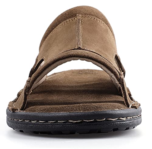 Men's Memory Foam Leather Slide Sandals D470