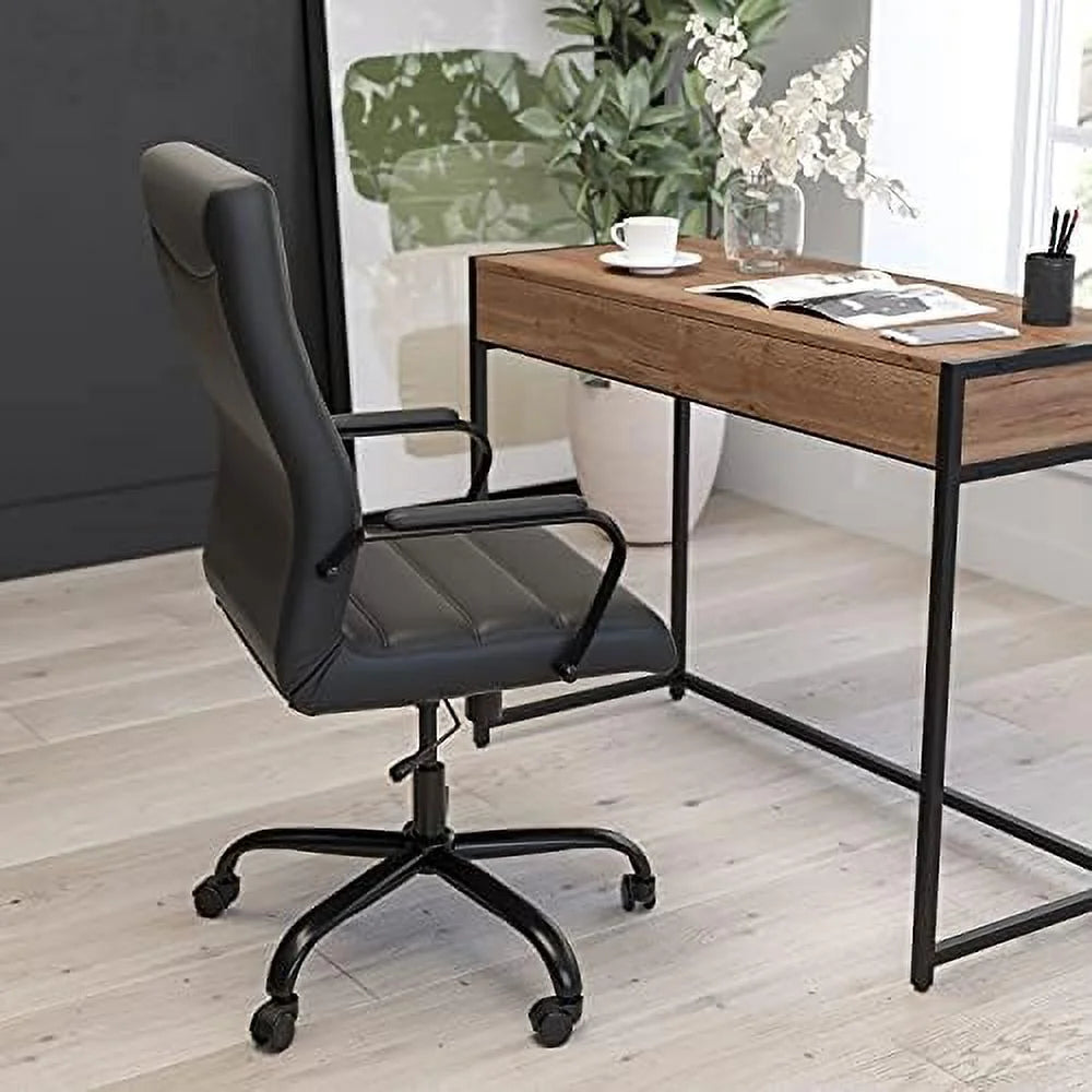 Brown Faux Leather High-Back Office Chair L79162