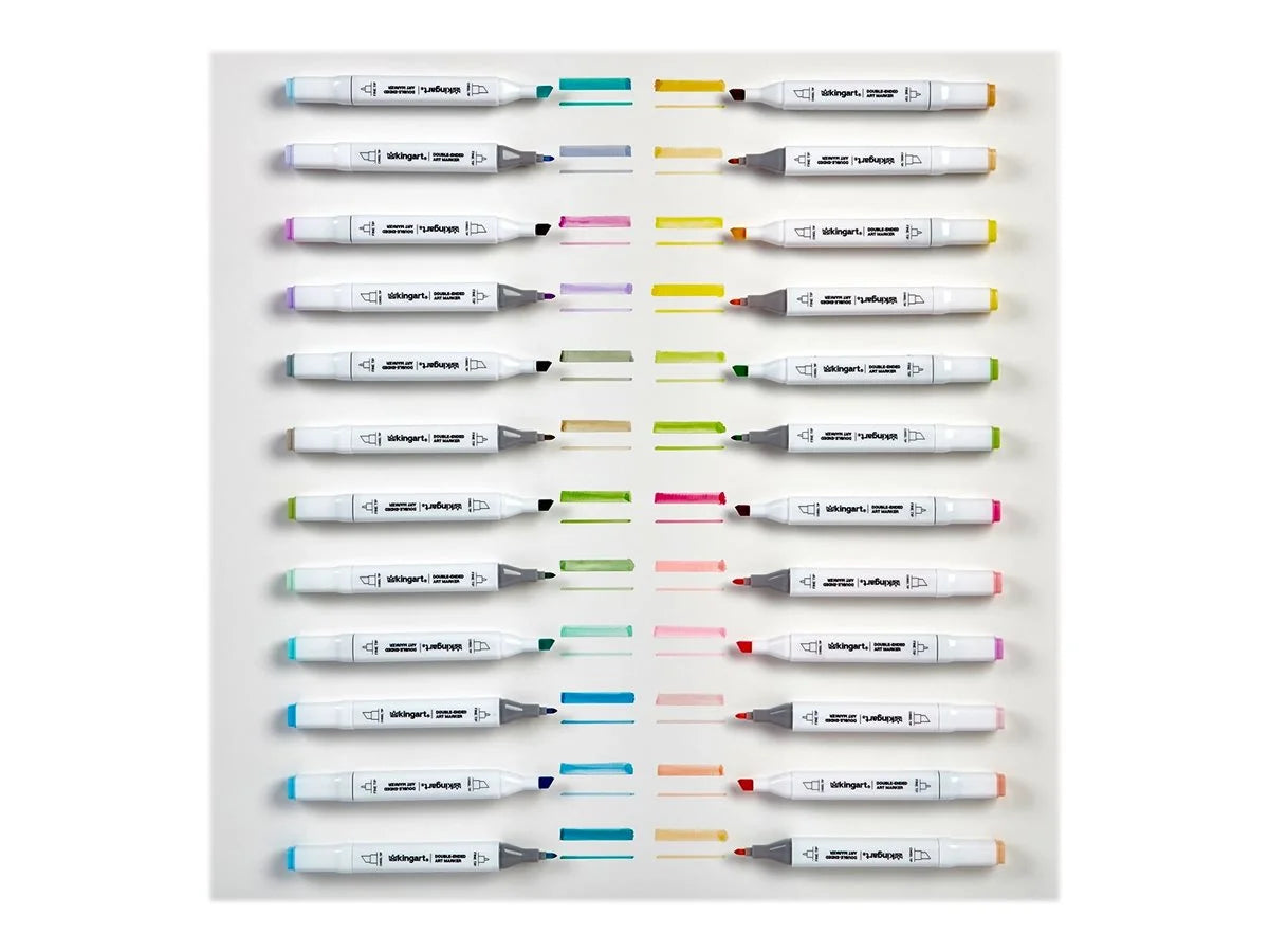 Alcohol-Based Ink Double-Ended Sketch Markers, Assorted 24 Piece Y946739
