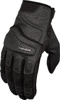 Black Leather Motorcycle Gloves U548227
