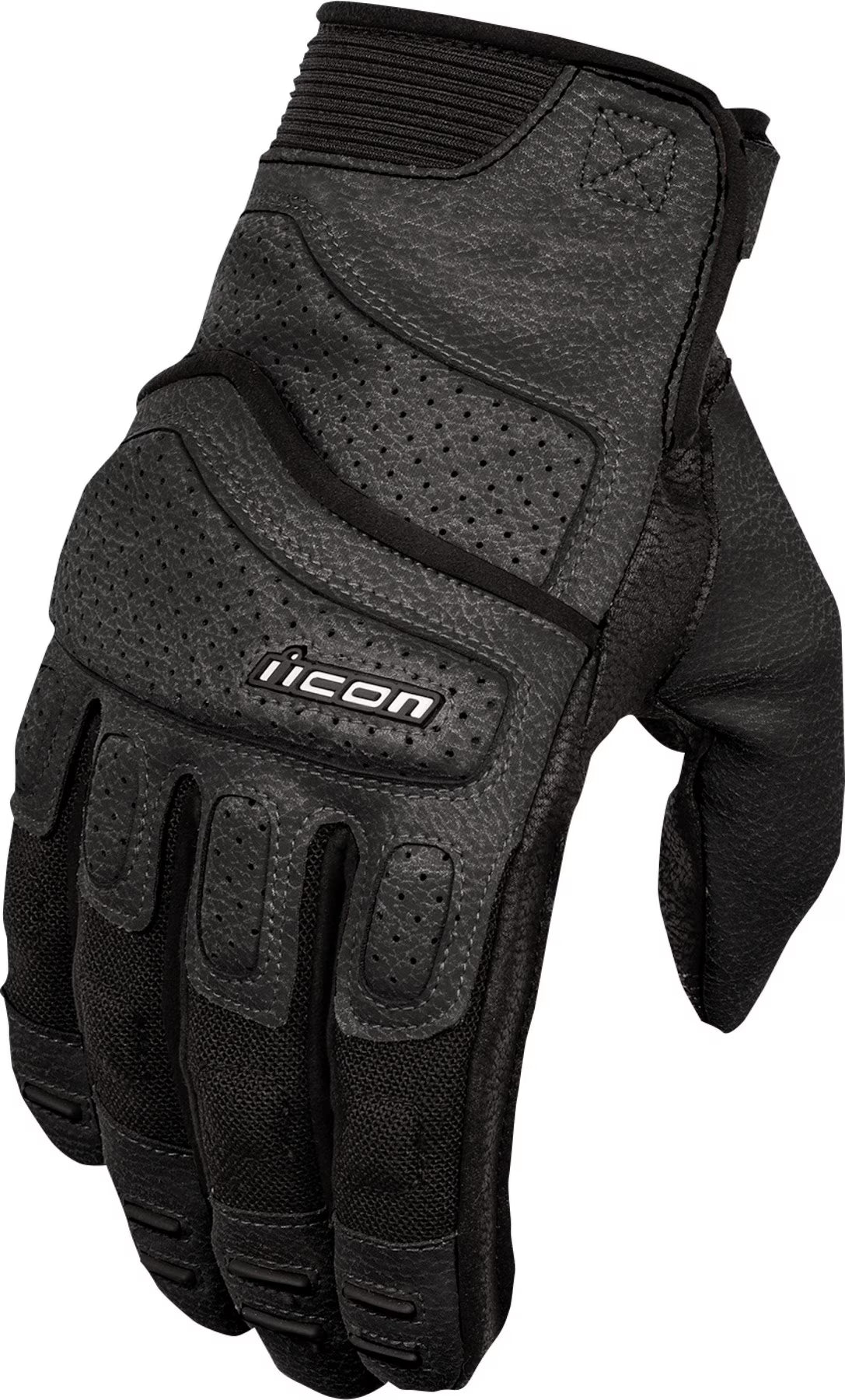 Black Leather Motorcycle Gloves U548227