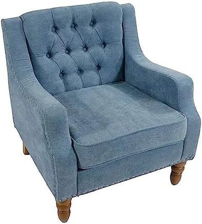 Linen Upholstered Button Tufted Accent Chair N486995