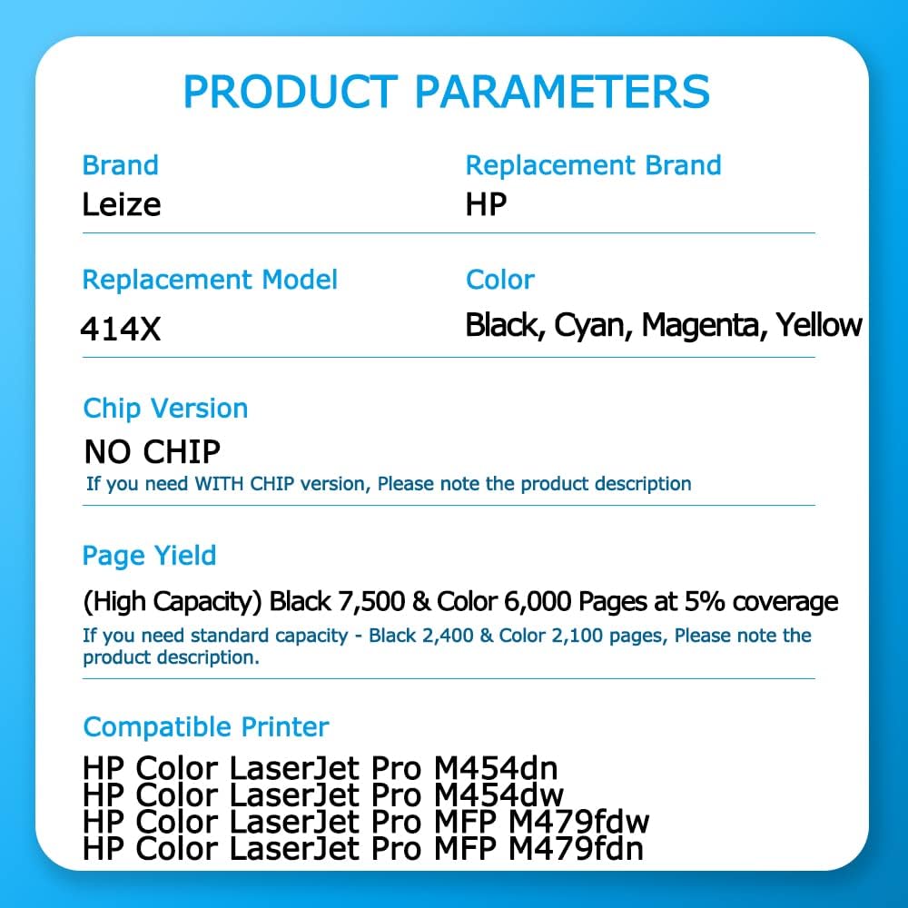 4-Pack High Yield Toner Cartridges for Color LaserJet Pro MFP F7891