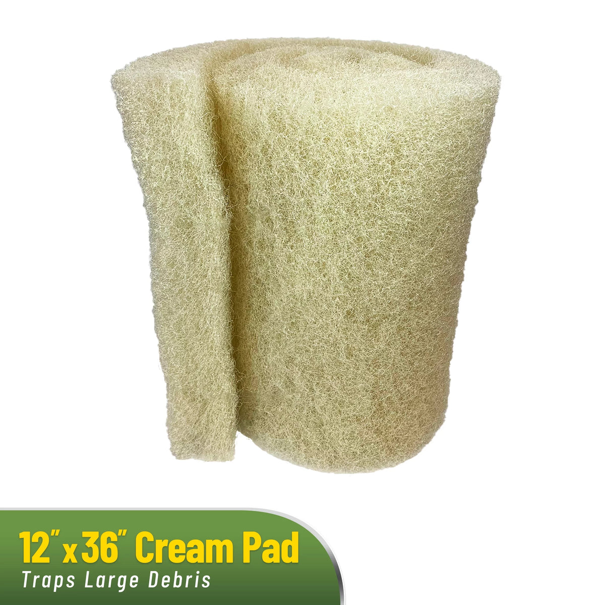 12" x 72" Cream Coarse and White Fine Filter Pad S7702