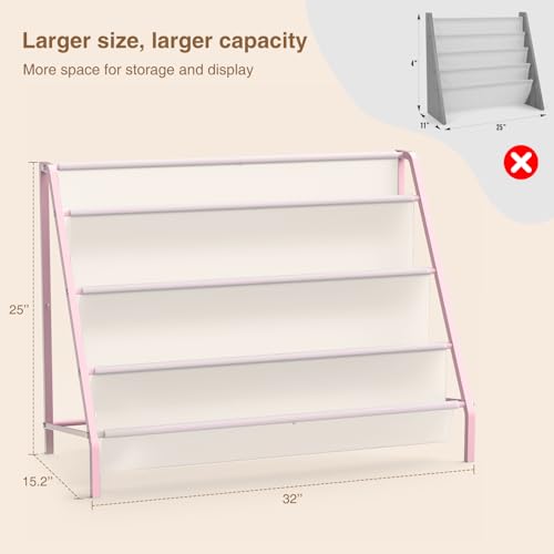 4 Tier Metal Kids Bookshelf V404271