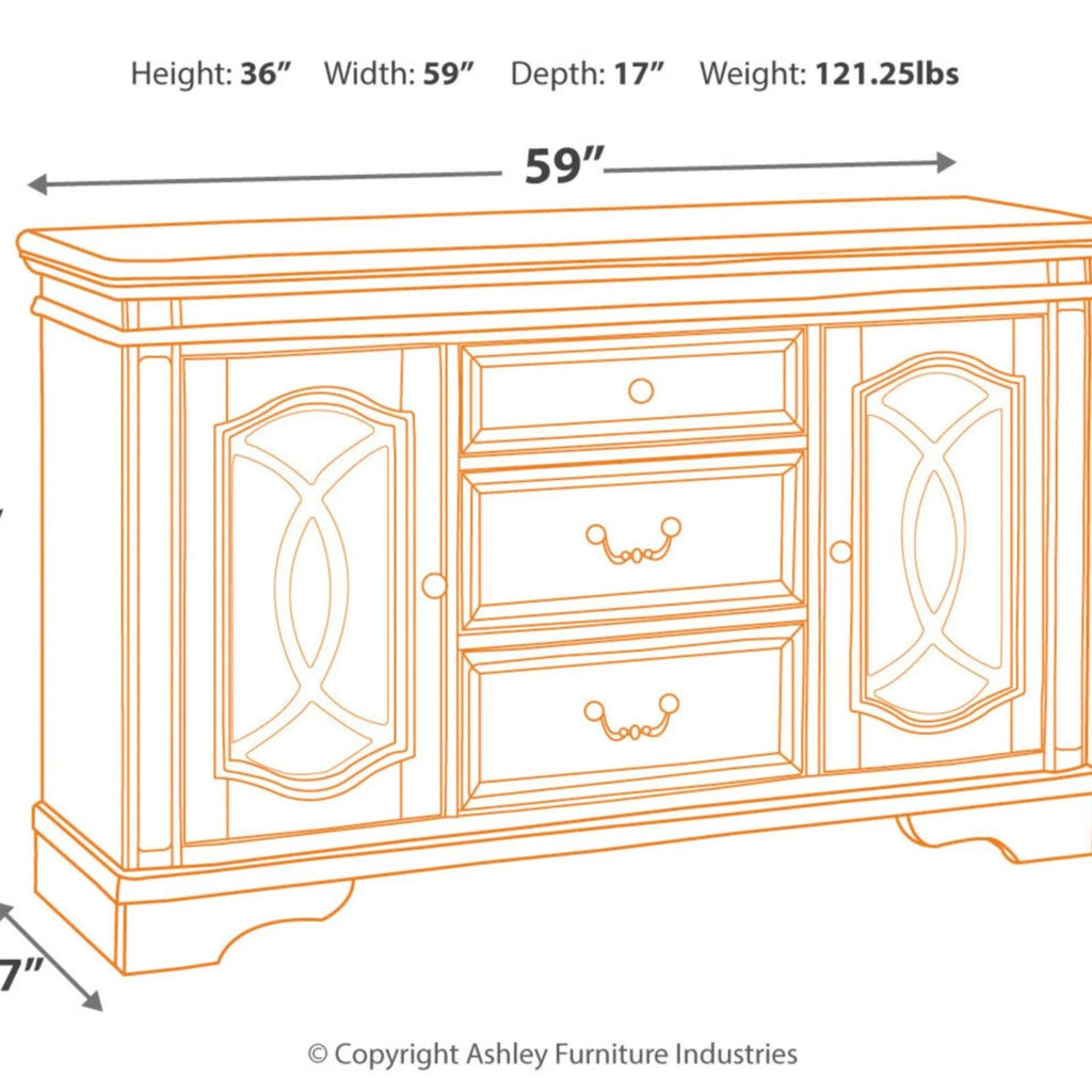 Chipped White and Brown Server L48569