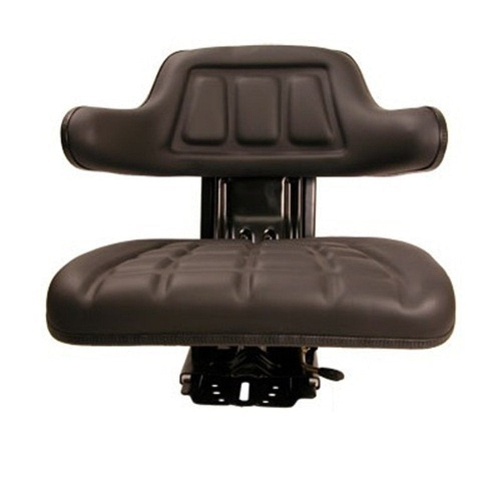 Black Universal Tractor Seat with Full Suspension and Adjustable Angle Base T377350