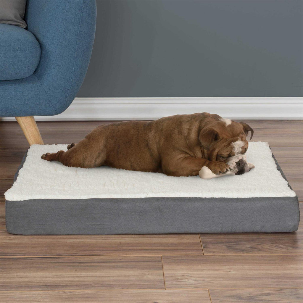 Sherpa Dog Bed with Memory Foam Cover C2511