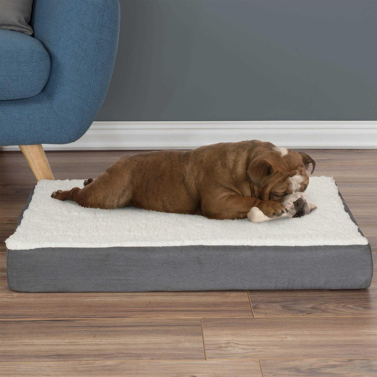Sherpa Dog Bed with Memory Foam Cover C2511