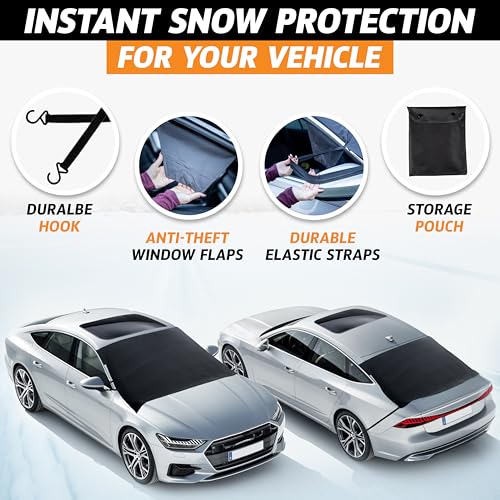 Waterproof Windshield Snow Cover with Side Mirror Covers C286