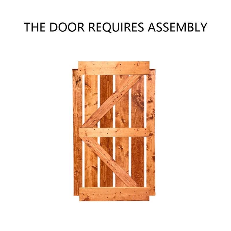 Jungle Green 84 x 84 Barn Door with Hardware Kit H1257