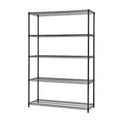 Black 5-Tier Steel Wire Shelving Unit M454