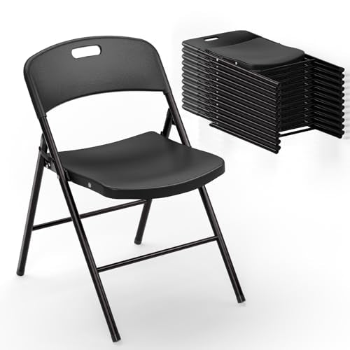 White Plastic Folding Chairs, 6 Pack L306385