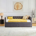 Velvet Upholstered Daybed with 2 Storage Drawers C4609