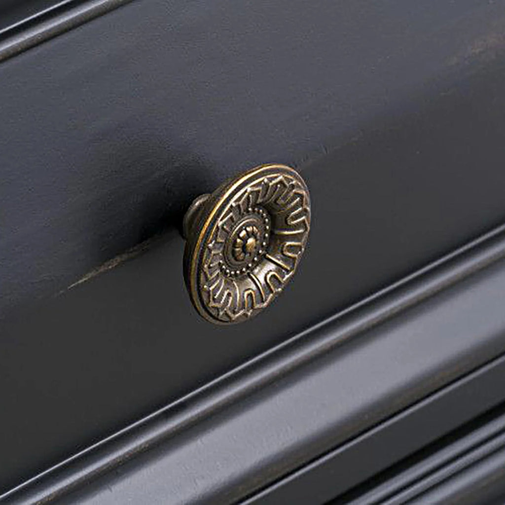 Vintage Black 2-Drawer Nightstand U7534