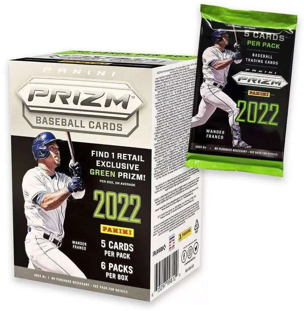 2022 Prizm Baseball Trading Card Blaster Box 6 Packs I98922