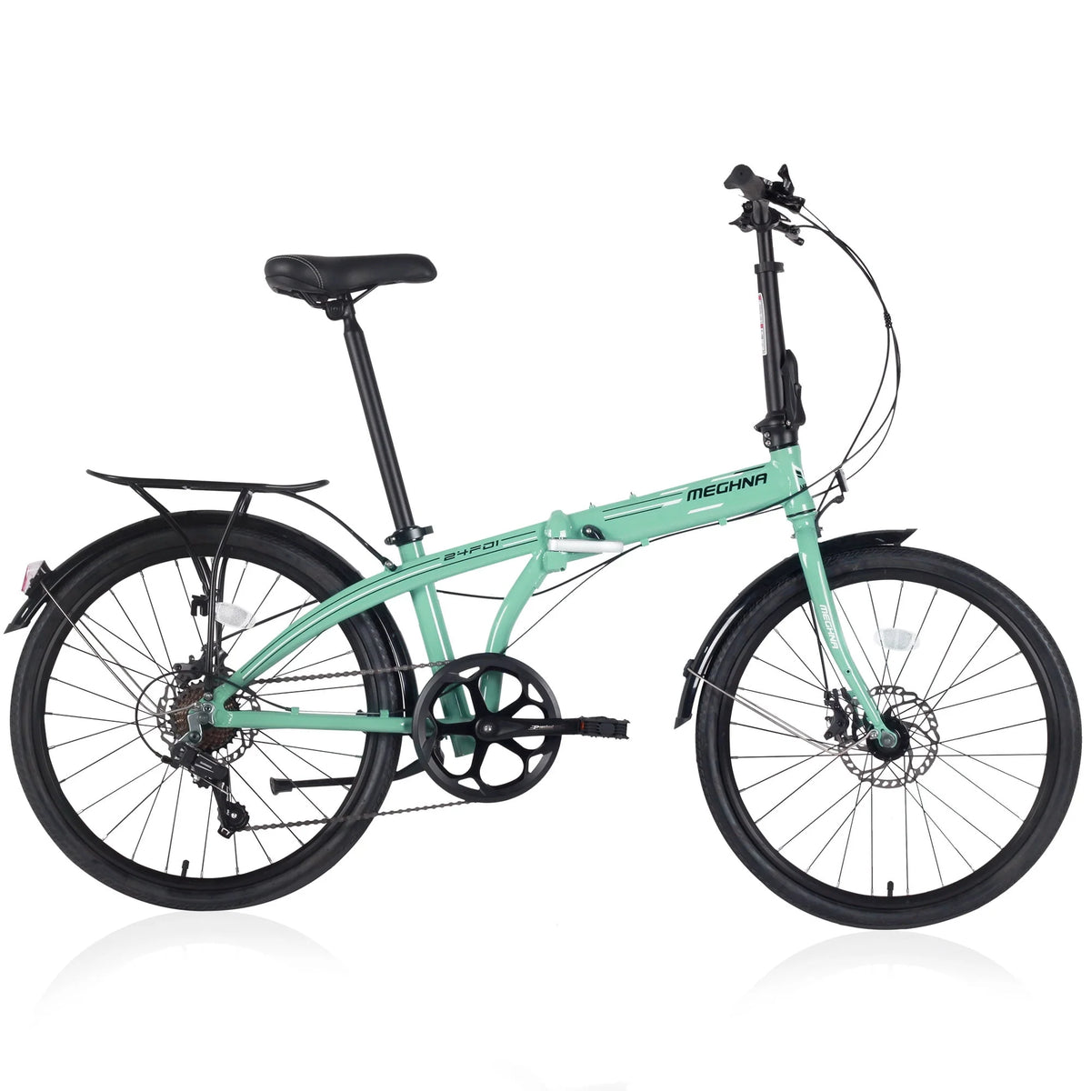Blue 7 Speed Aluminum Folding Bike L88536