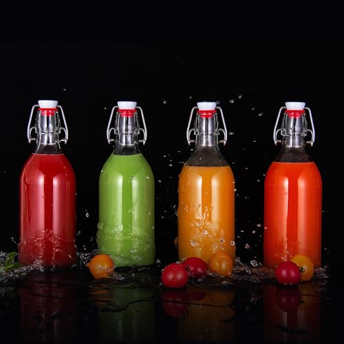 16 oz Glass Swing Top Bottles 6 Pack M8057