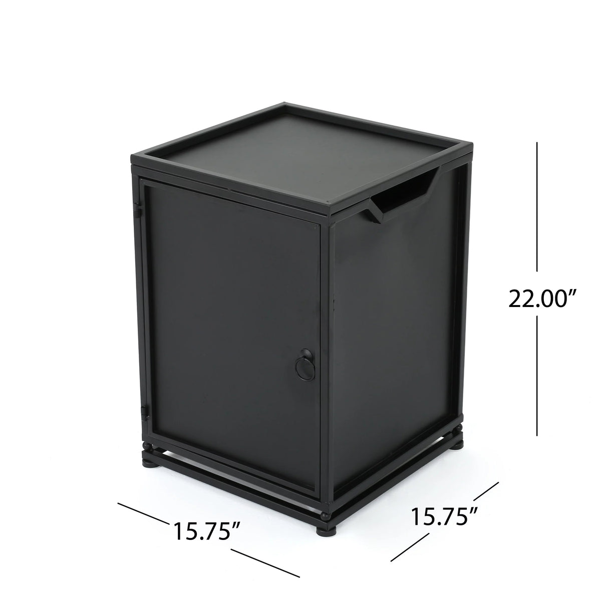 Matte Black Metal Outdoor Side Table M558810