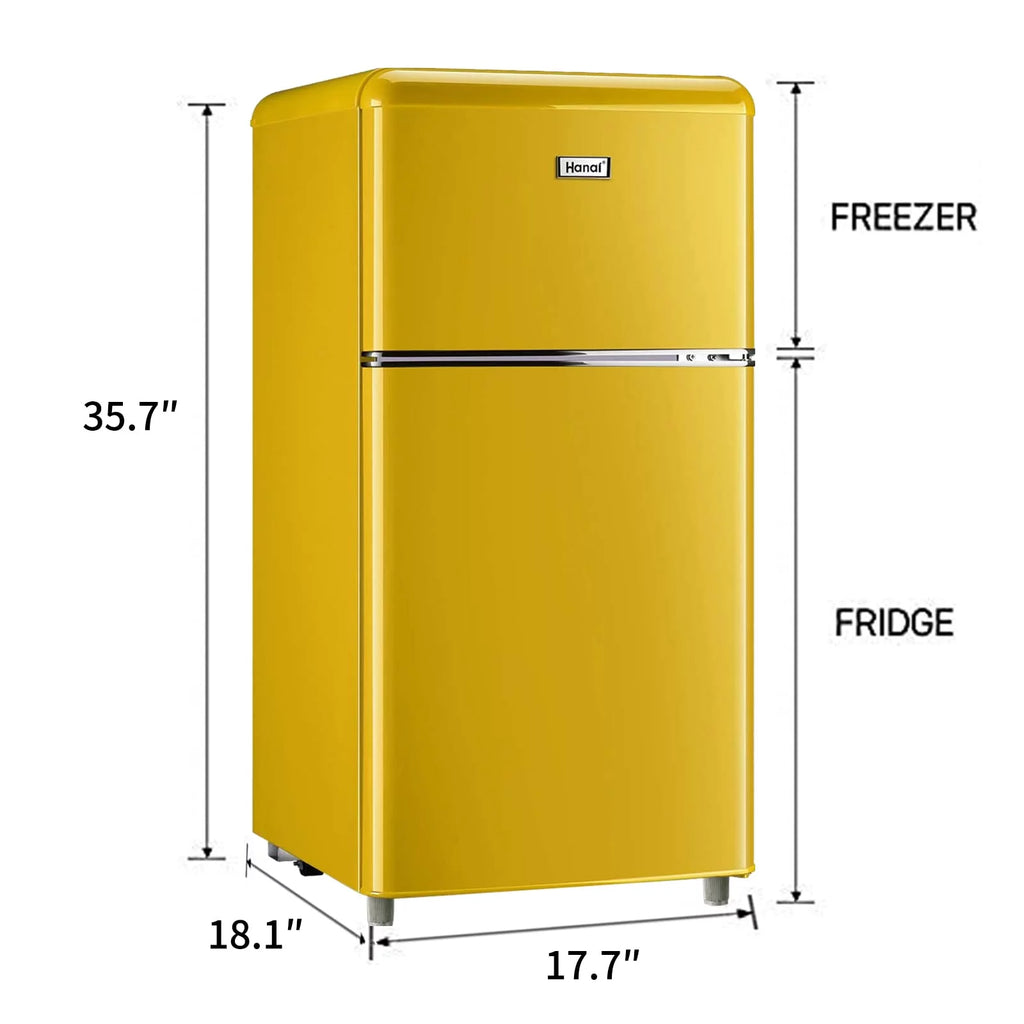 3.2 Cu ft Two Door Mini Fridge with Freezer O719