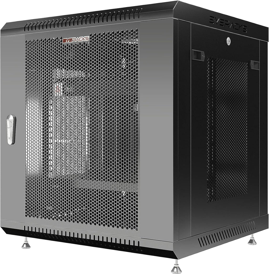 Locking Wall Mount Server Rack 12U with Casters and Shelf O236097