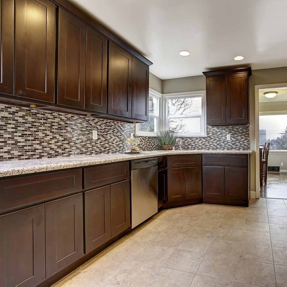 Espresso Double Door Kitchen Cabinet Z4798