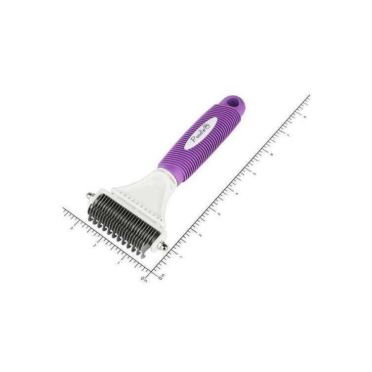Poodle Pet Dematting Comb for Dogs Handheld Undercoat Dematter Rake Grooming Tool for Long or Short Hair B43946