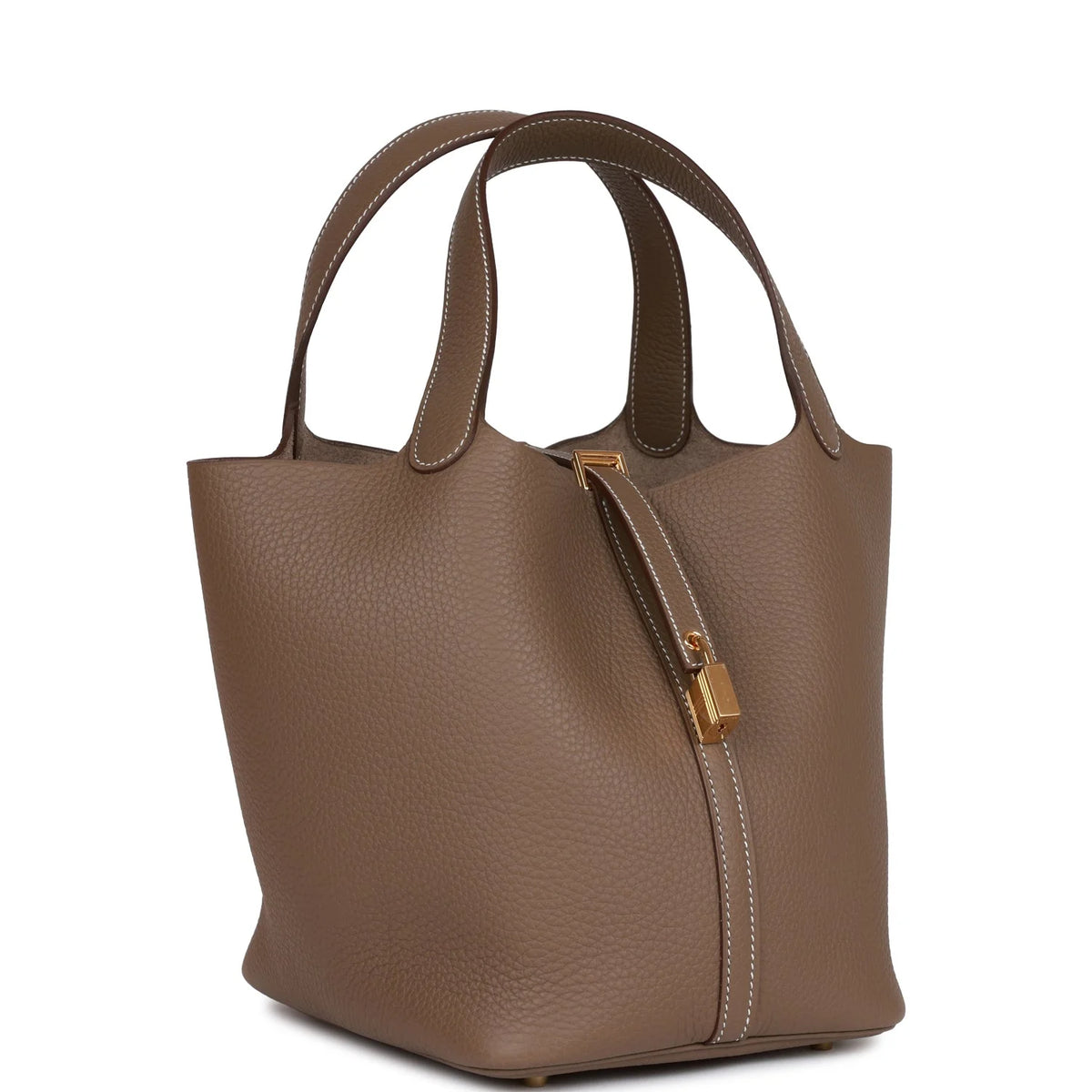 Etoupe Clemence Leather Handbag U9953