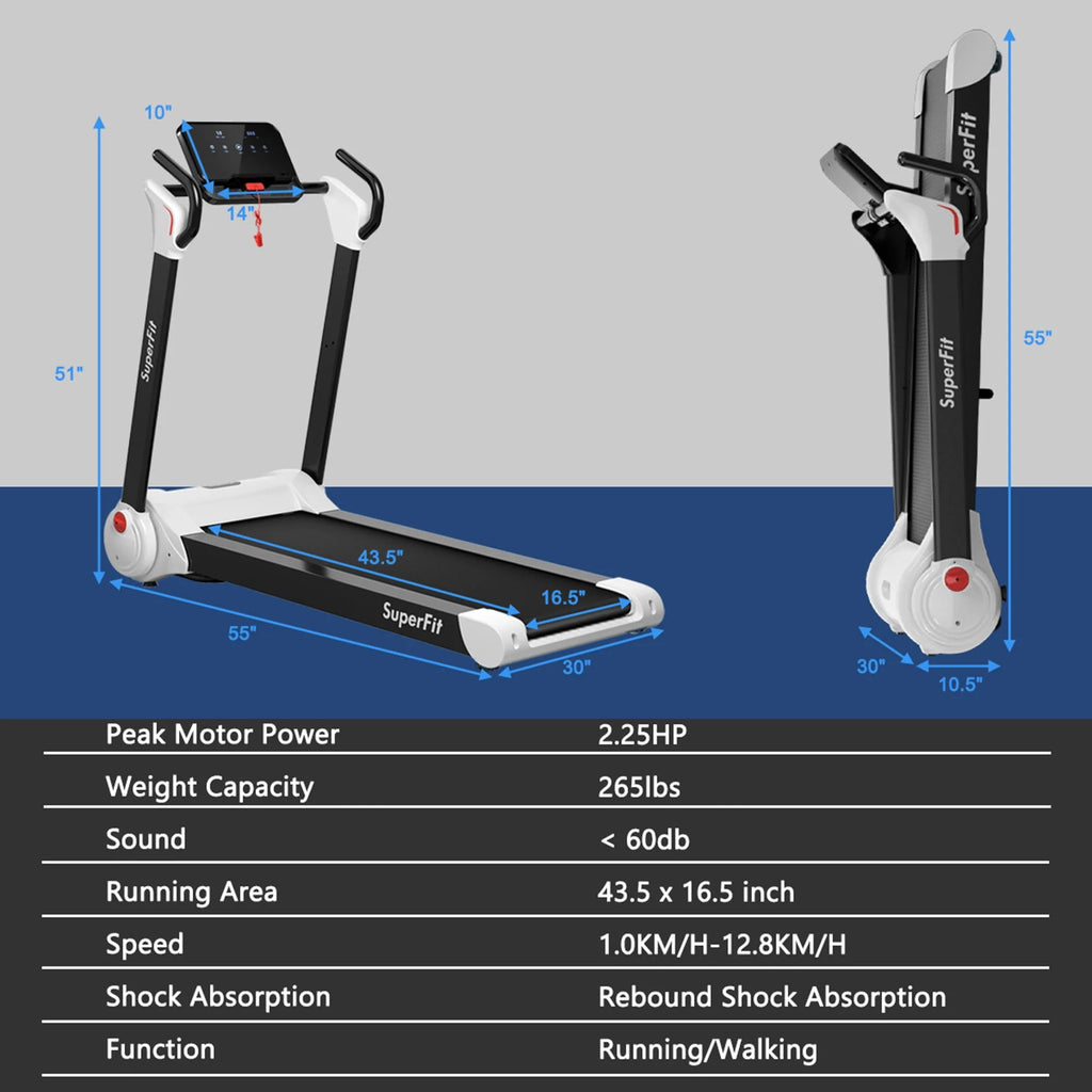 Folding 2.25HP Electric Treadmill M684