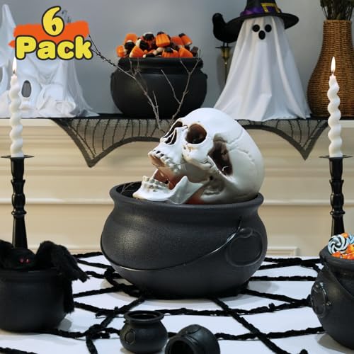 Black Plastic Cauldron Candy Bowl G726630