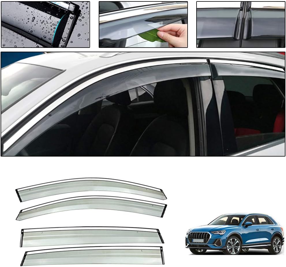 Smoke Tape-On Side Window Deflectors U4955
