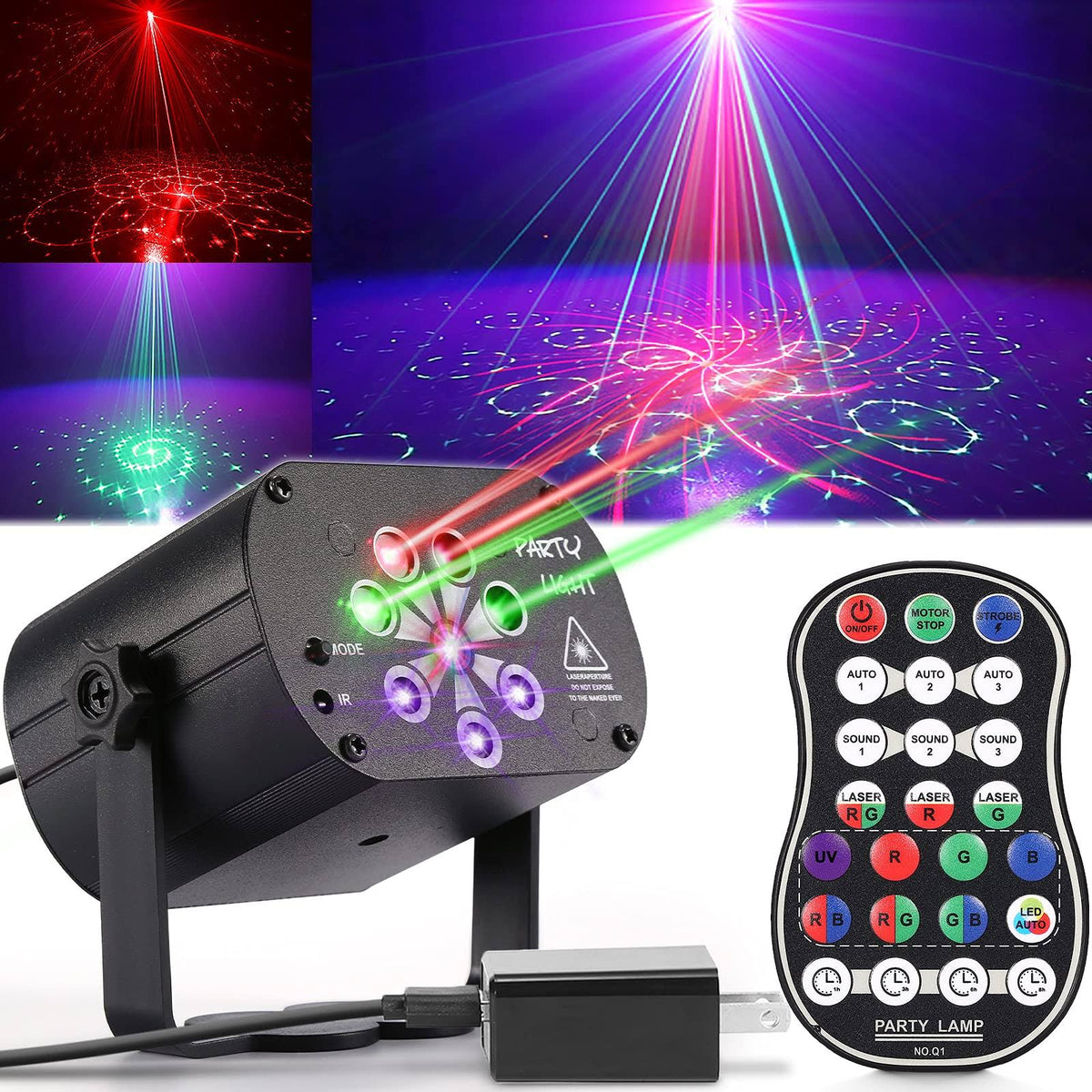 Sound Activated Strobe Light with Remote Control N3857