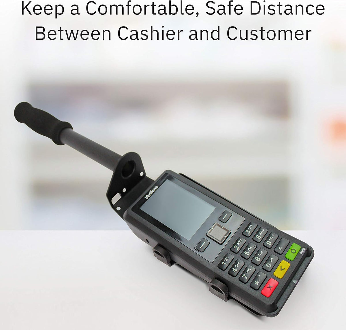 Black Drive-Thru Handheld Mount for Verifone P200 PIN Pad E38654