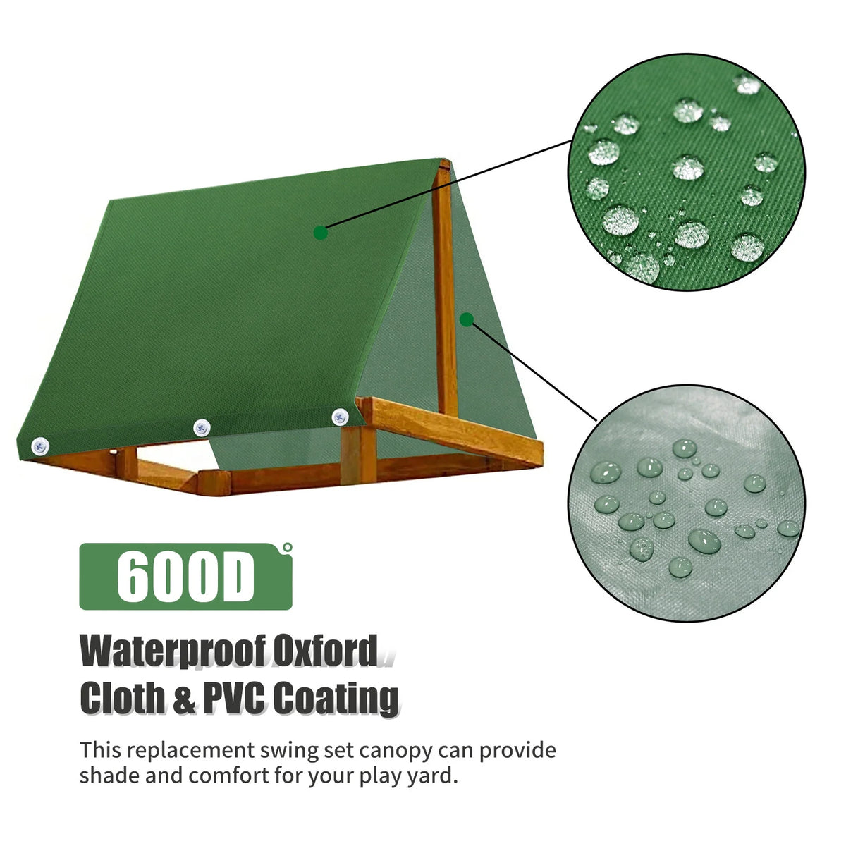 Waterproof Outdoor Playset Canopy 43 x 90 In I368062