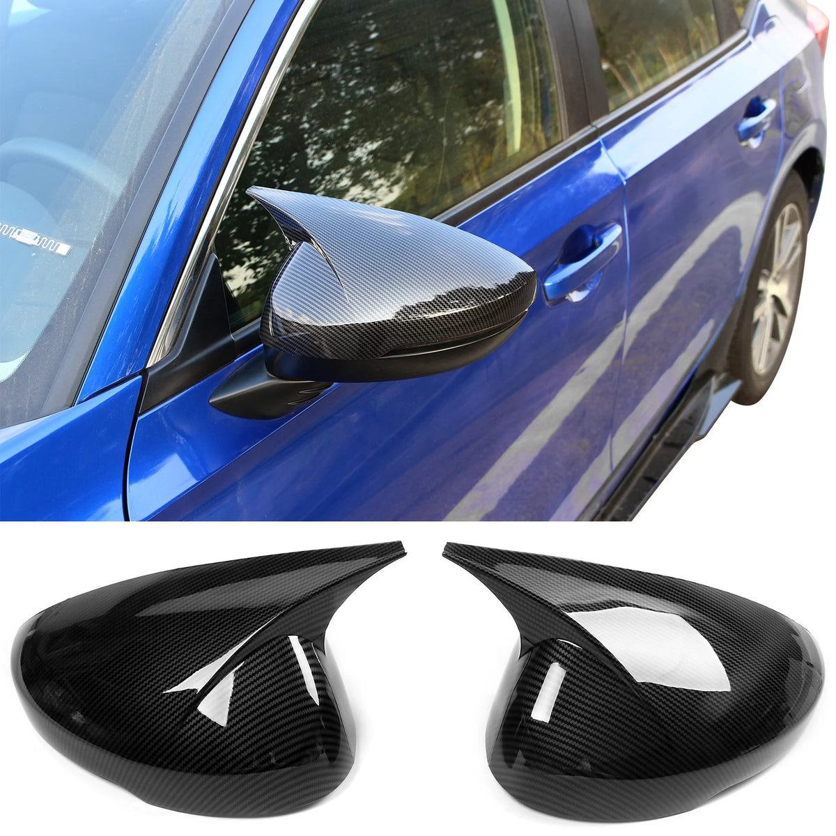 Carbon Fiber Print ABS Side Mirror Cover 2PCS J749