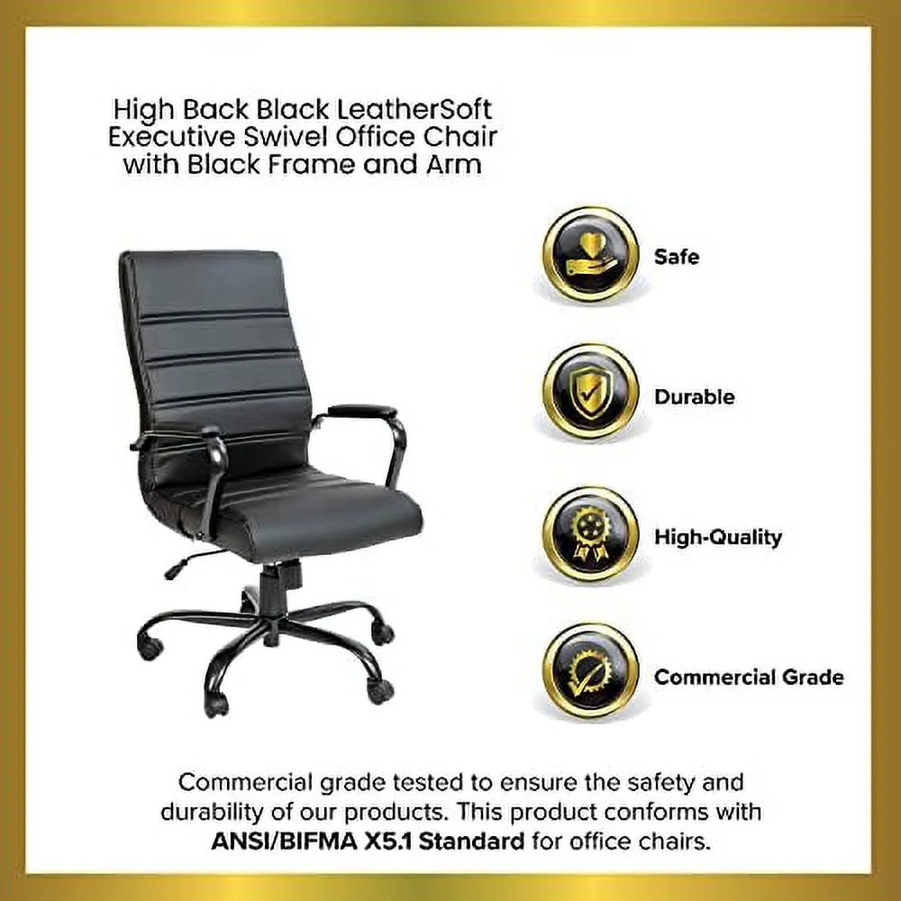 Brown Faux Leather High-Back Office Chair L79162
